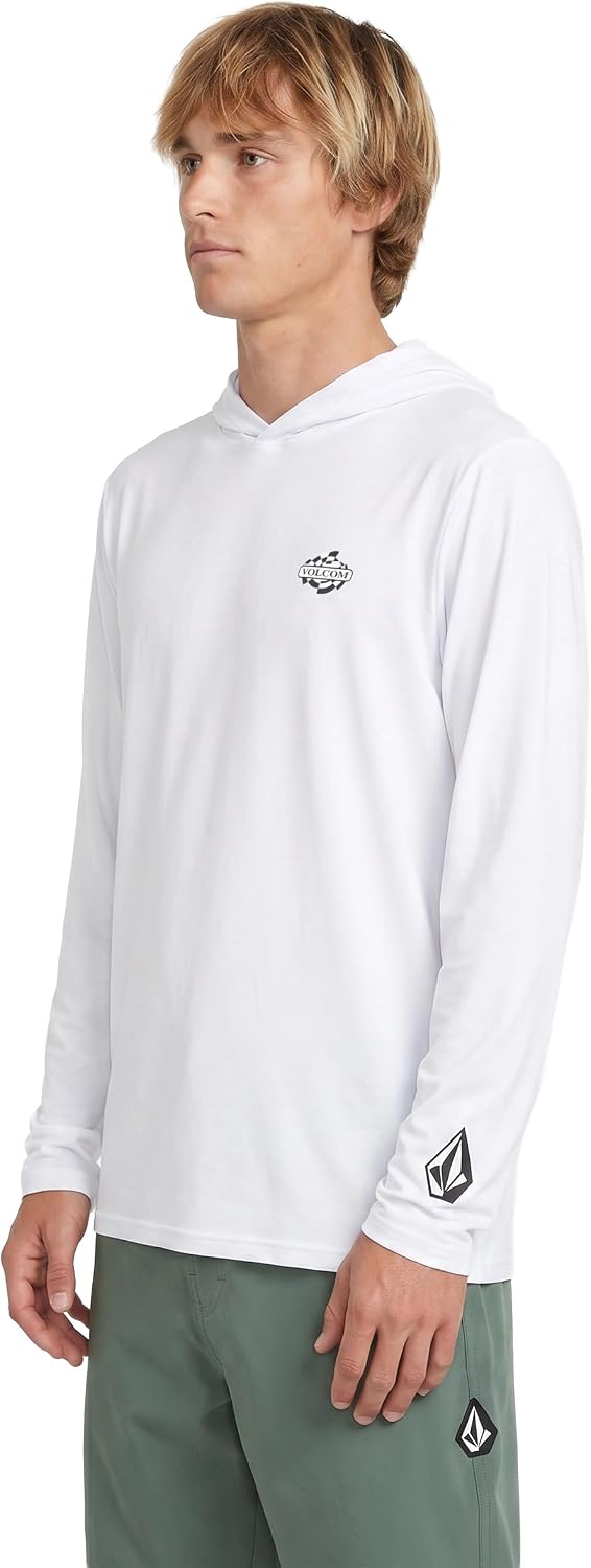 Volcom Taunt Loose Fit Long Sleeve Rashguard White Overlap