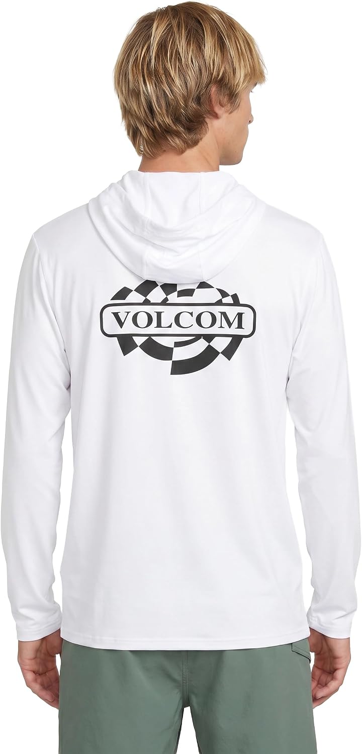 Volcom Taunt Loose Fit Long Sleeve Rashguard White Overlap