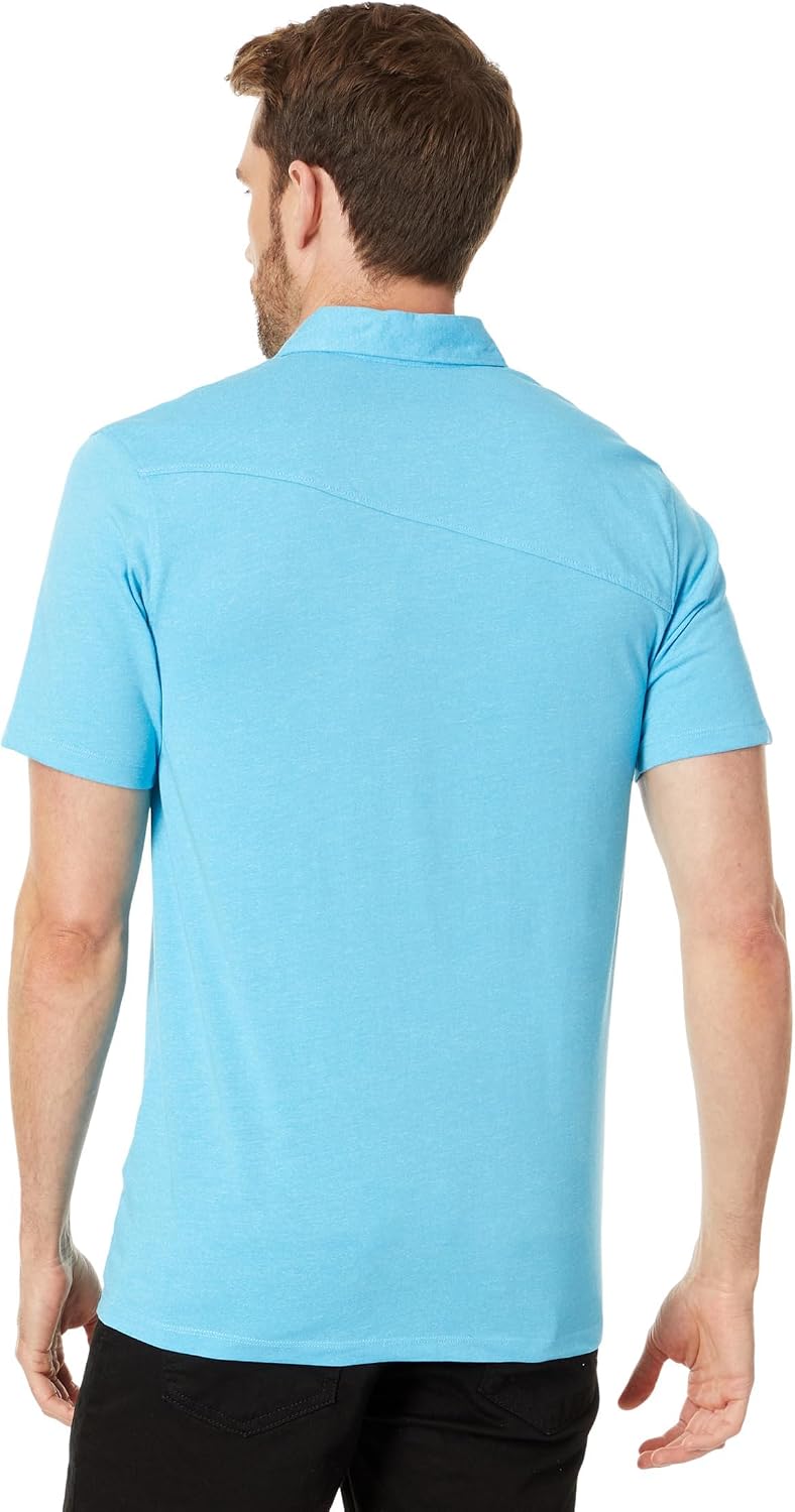 Volcom Men's Wowzer Modern Fit Short Sleeve Polo Shirt Turkish Blue
