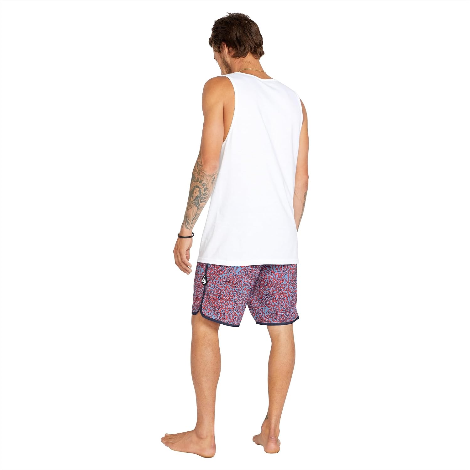 Volcom Men's 19" Mod-Tech Board Shorts- Performance UPF 50+ Sun Protection Quick-Dry Swim Bottoms Flash Red