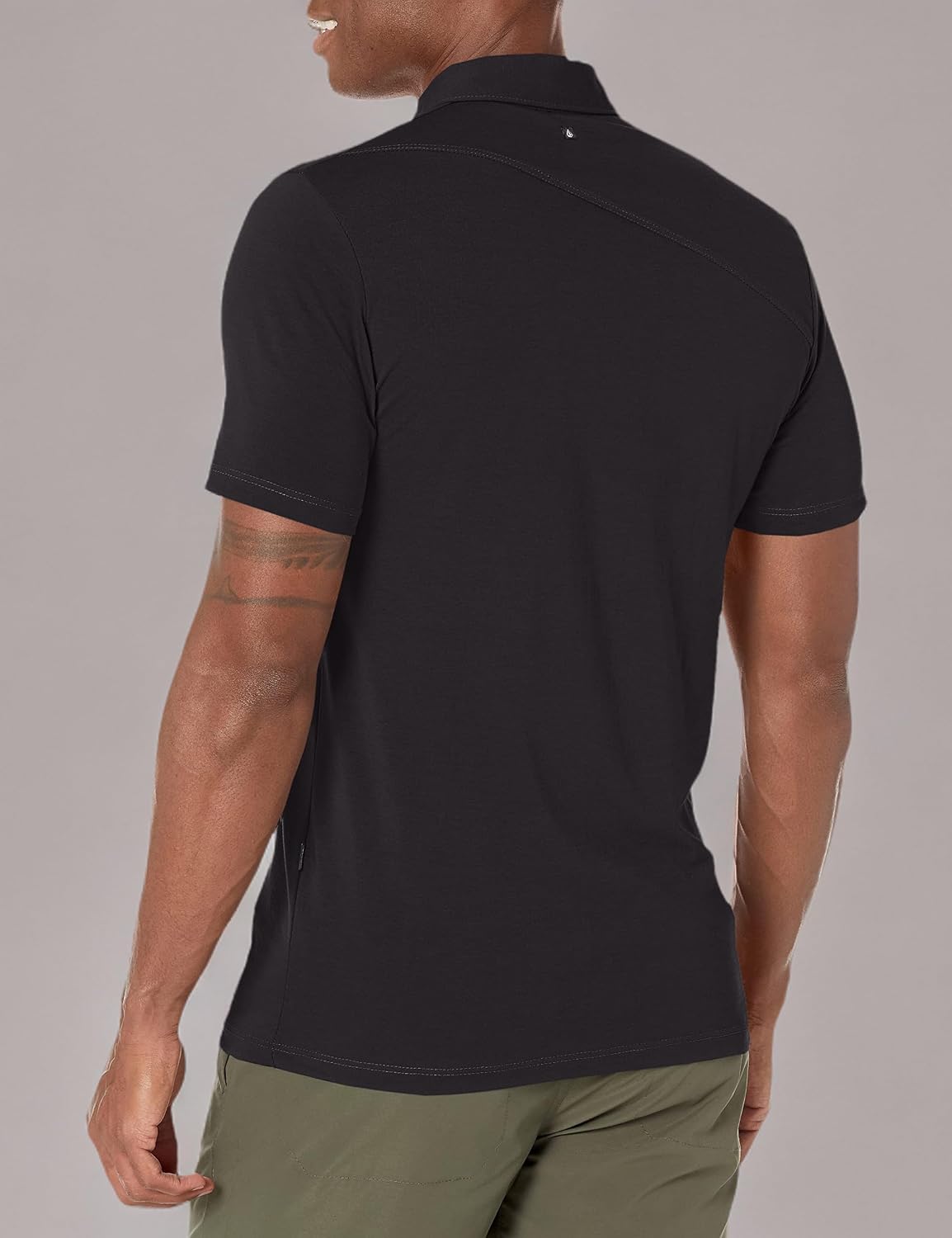 Volcom Short Sleeve Polo Shirt – Classic Fit, Soft Cotton Blend, Modern Casual Style Tinted Black