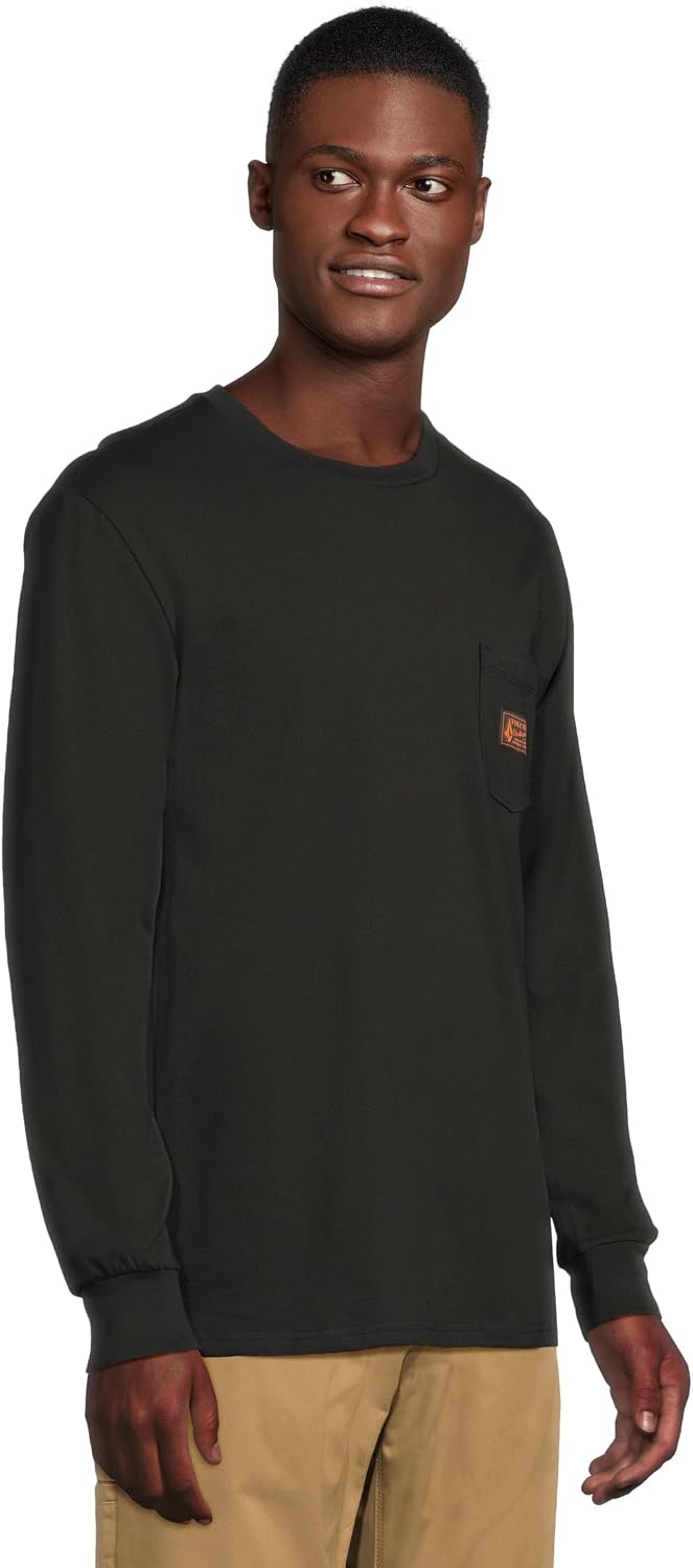 Volcom Men's Long Sleeve Workwear T-Shirt Black