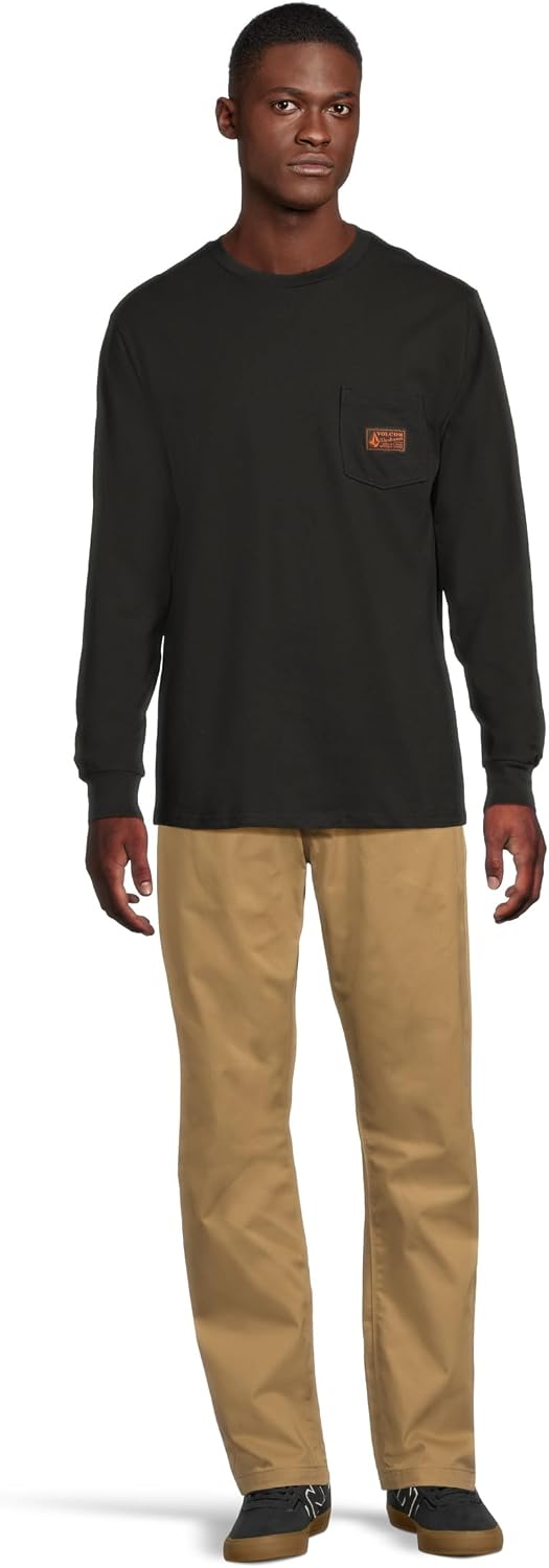 Volcom Men's Long Sleeve Workwear T-Shirt Black