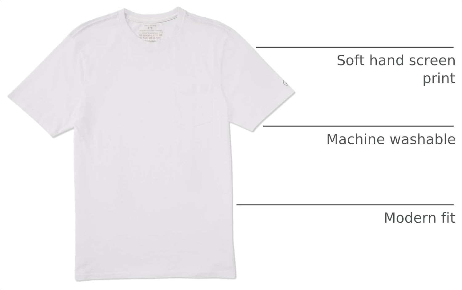 Volcom Men's Solid Stone Modern Fit Short Sleeve Tee White White