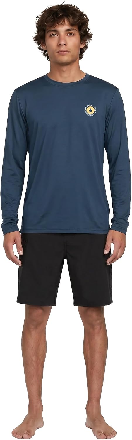 Volcom Taunt Loose Fit Long Sleeve Rashguard Deepblue