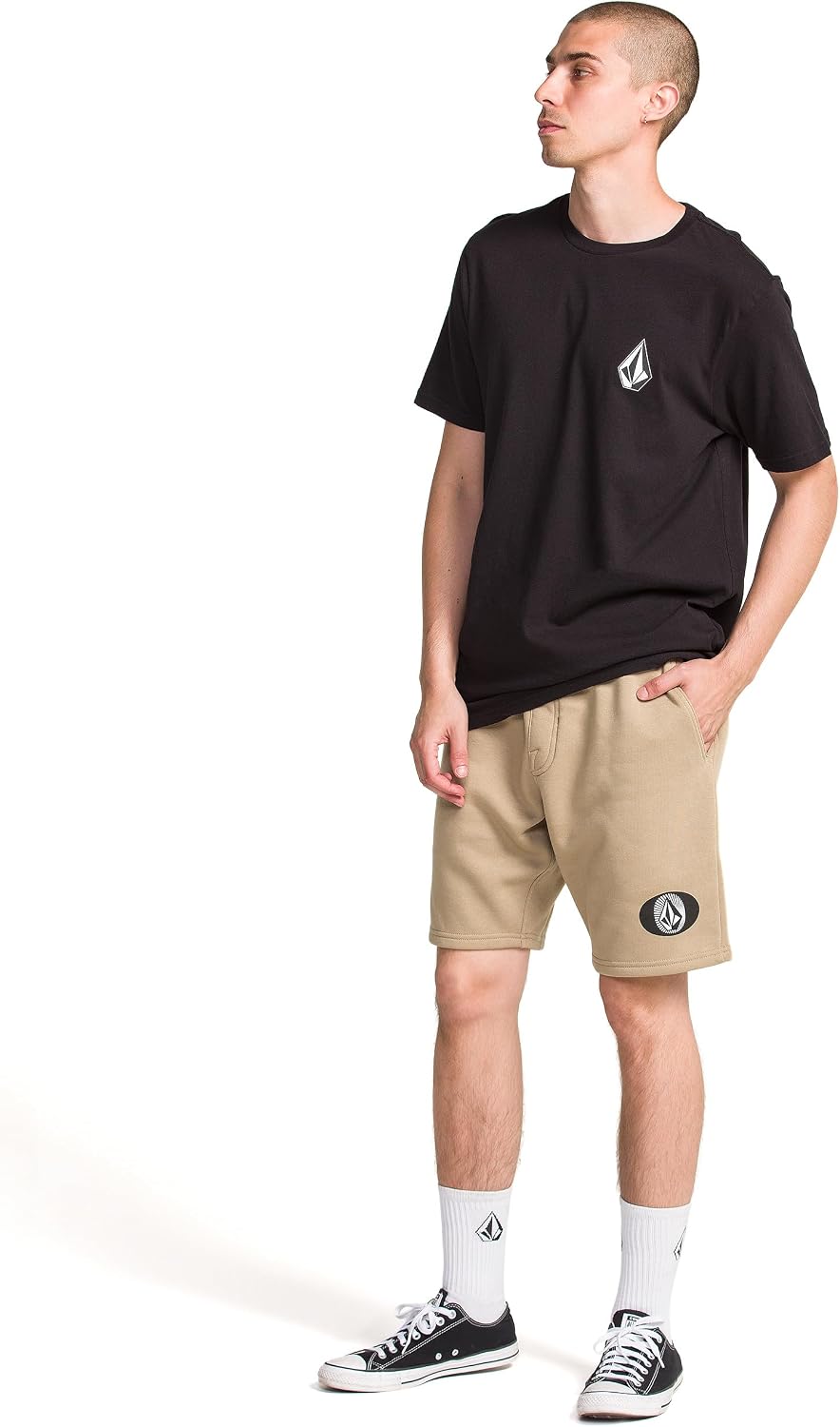 Volcom Men's Frickin Elastic Waist 19" Chino Short Khaki