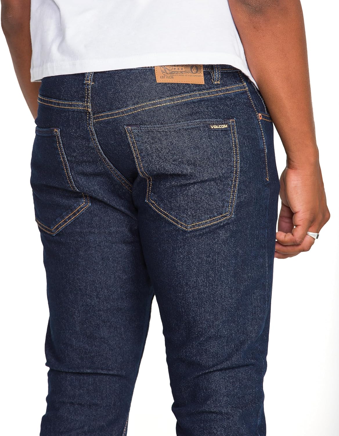 Volcom Men's Vorta Slim Fit Stretch Denim Jean V Rinse