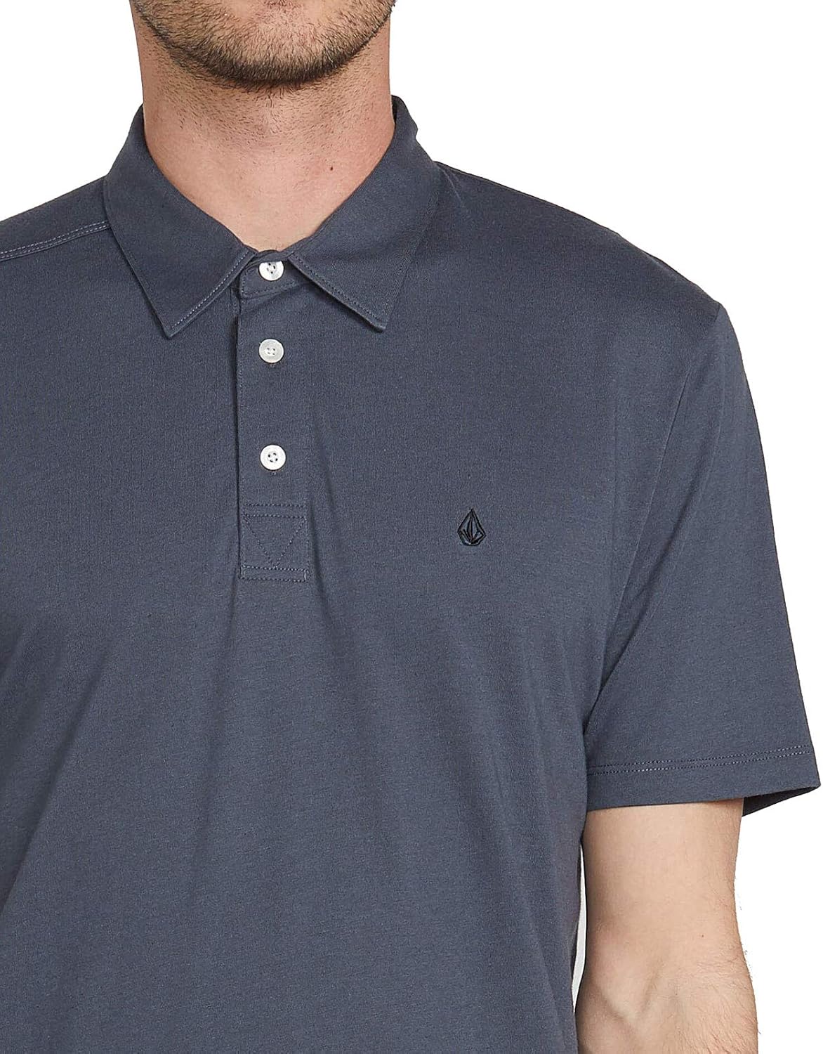 Volcom Short Sleeve Polo Shirt – Classic Fit, Soft Cotton Blend, Modern Casual Style Charcoal