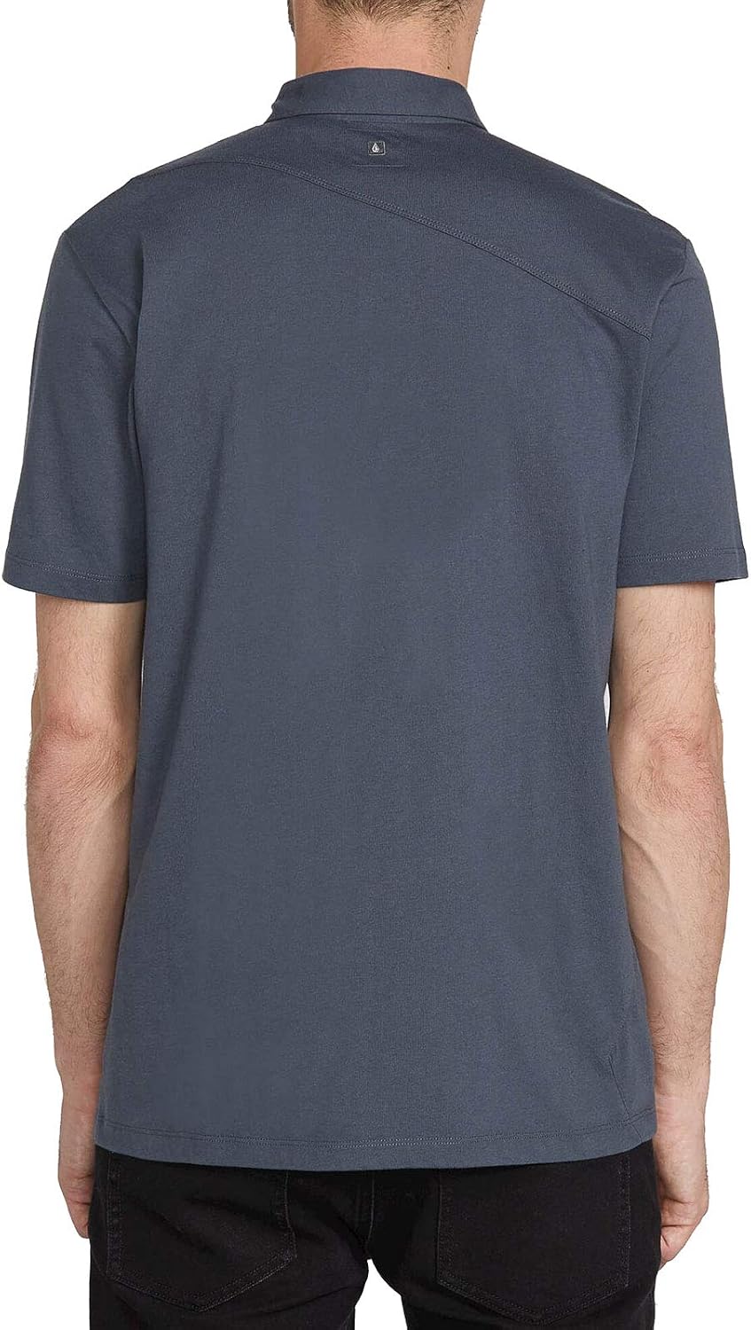 Volcom Short Sleeve Polo Shirt – Classic Fit, Soft Cotton Blend, Modern Casual Style Charcoal