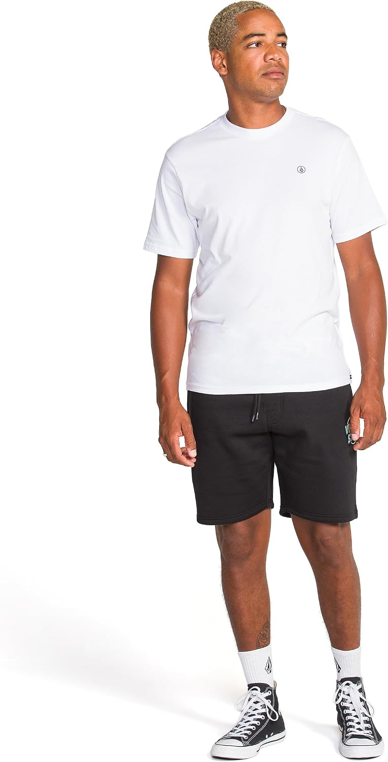 Volcom Men's Frickin Elastic Waist 19" Chino Short Black Black