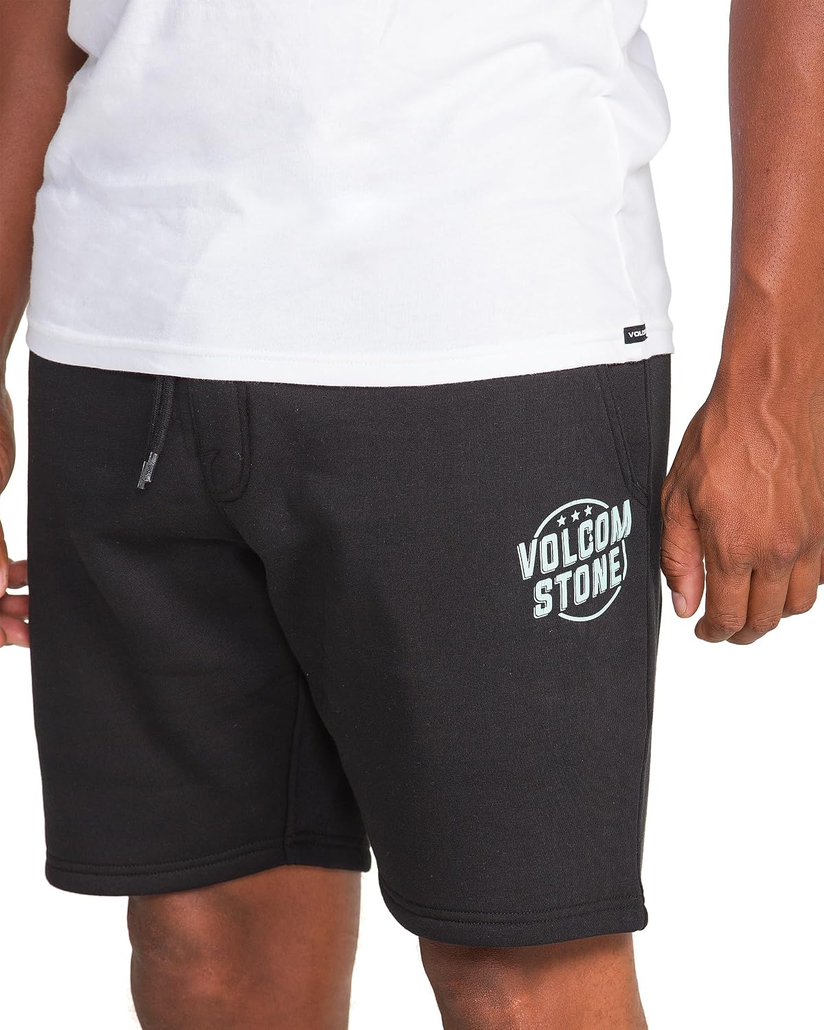 Volcom Men's Frickin Elastic Waist 19" Chino Short Black Black