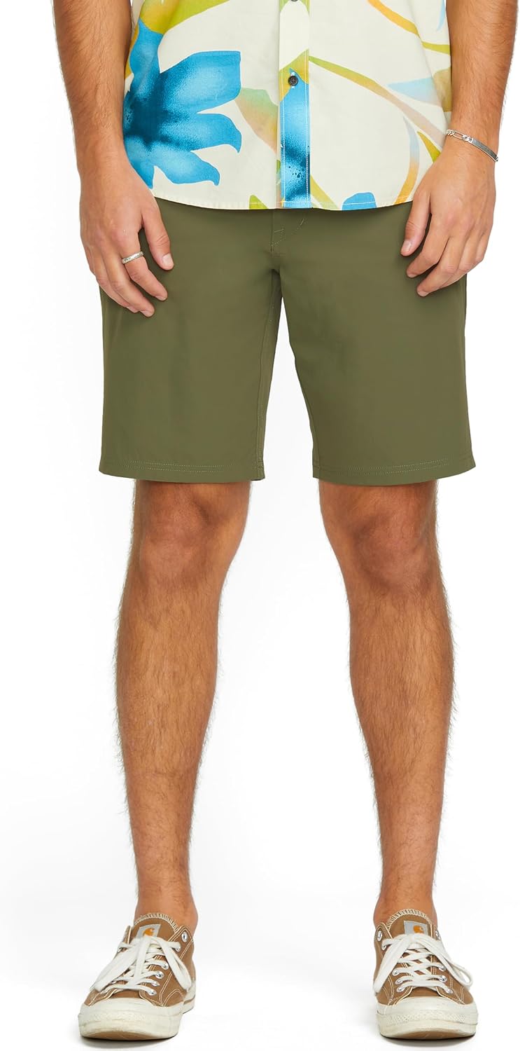 Volcom Men's Regular Frickin Cross Shred 20" Hybrid Water Repellent Short Wintermoss