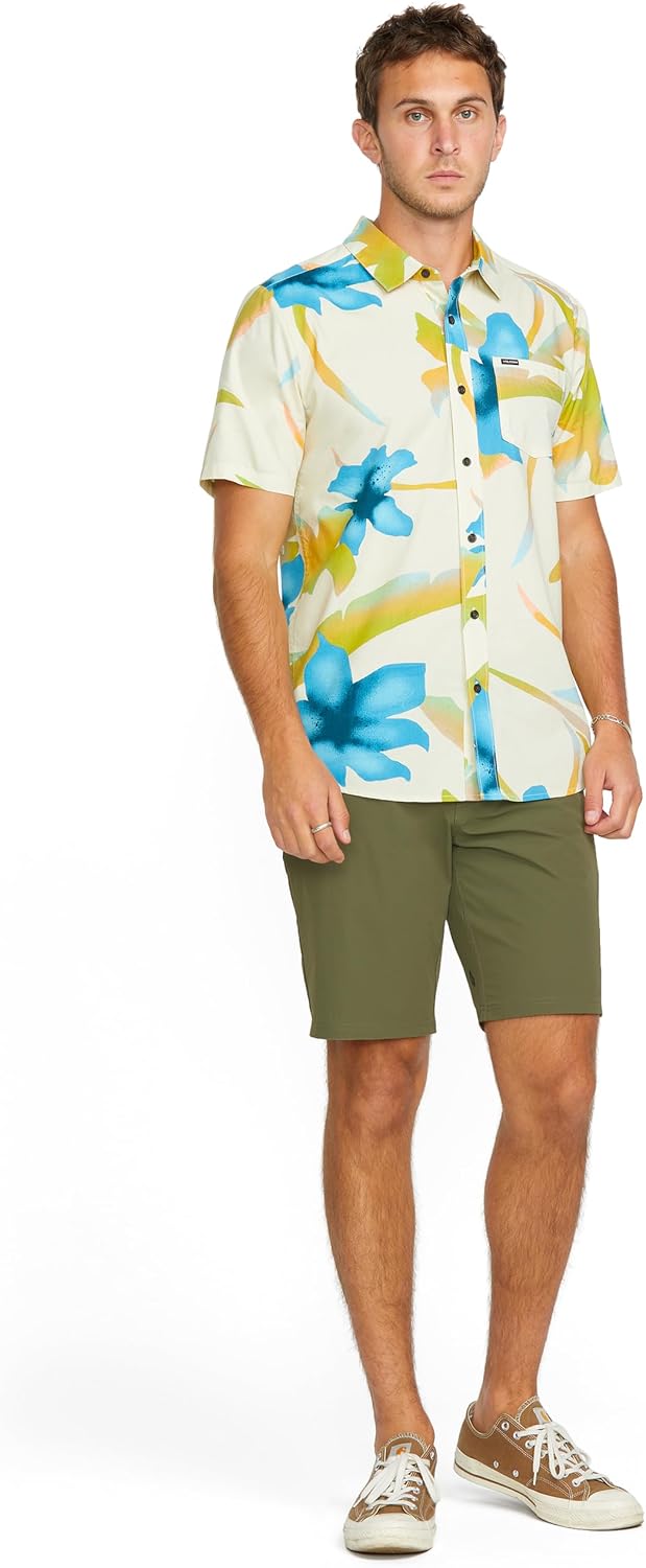 Volcom Men's Regular Frickin Cross Shred 20" Hybrid Water Repellent Short Wintermoss