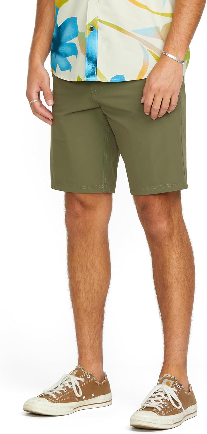 Volcom Men's Regular Frickin Cross Shred 20" Hybrid Water Repellent Short Wintermoss