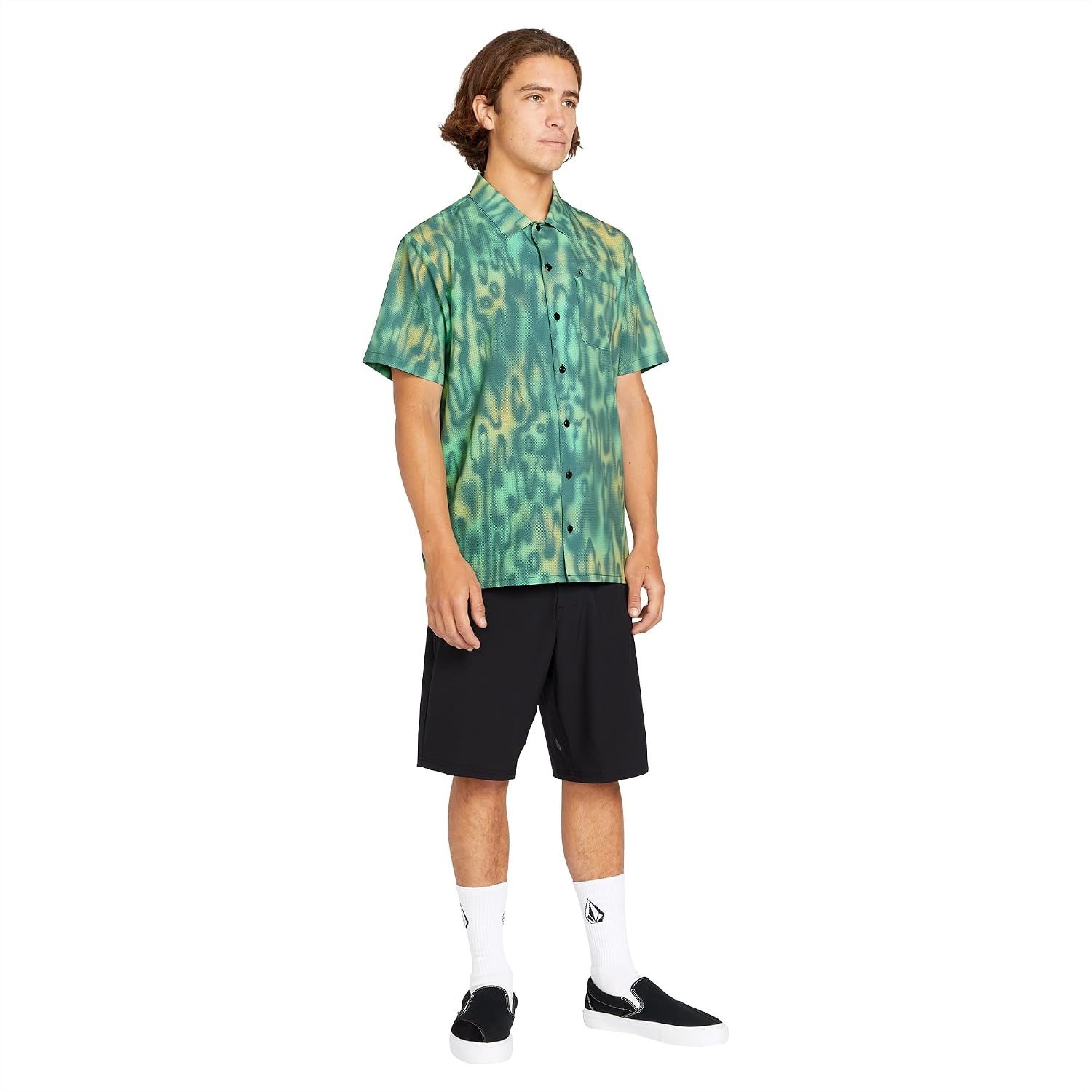 Volcom Men's Regular Frickin Cross Shred 20" Hybrid Water Repellent Short Black