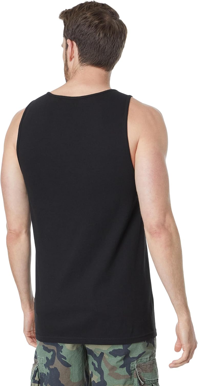 Volcom Men's Graphic Tank Top – Soft Cotton Sleeveless Shirt with Logo Print Black Eagle