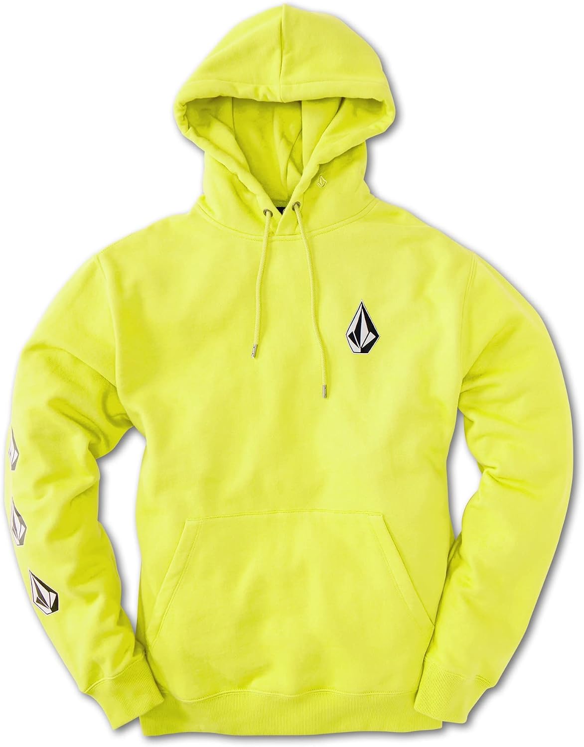 Volcom Men's Iconic Stone Pullover Hoodie Fleece Sweatshirt Limeade