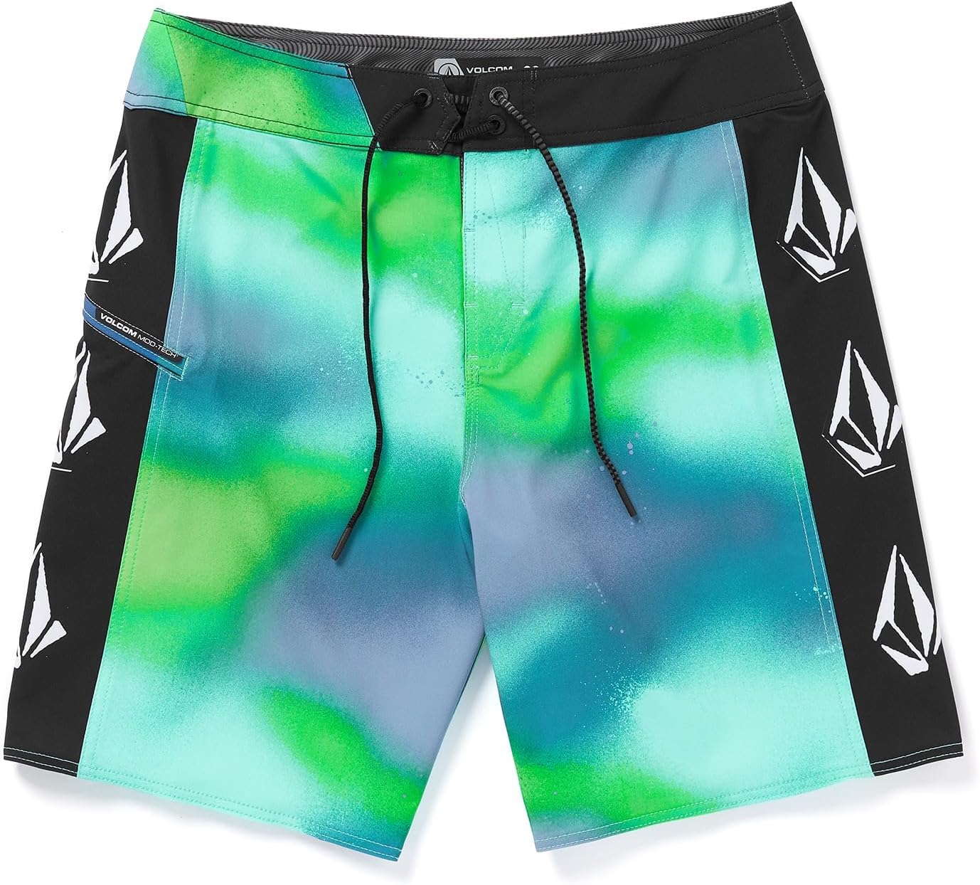 Volcom Men's 19" Mod-Tech Board Shorts- Performance UPF 50+ Sun Protection Quick-Dry Swim Bottoms Electric Green
