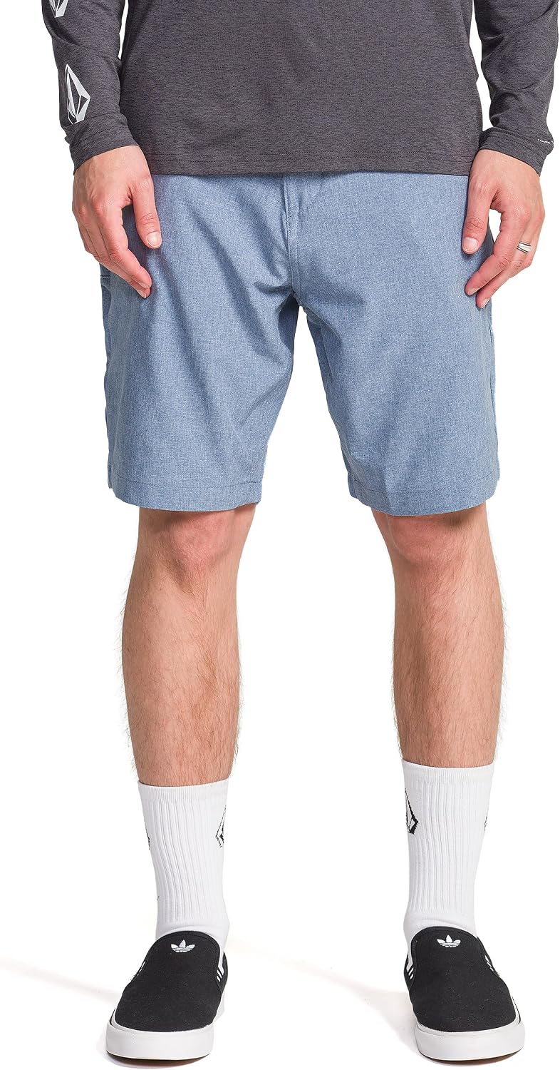 Volcom Men's Kerosene 21" Hybrid Chino Shorts Quick-Dry Stretch Fabric Niagara