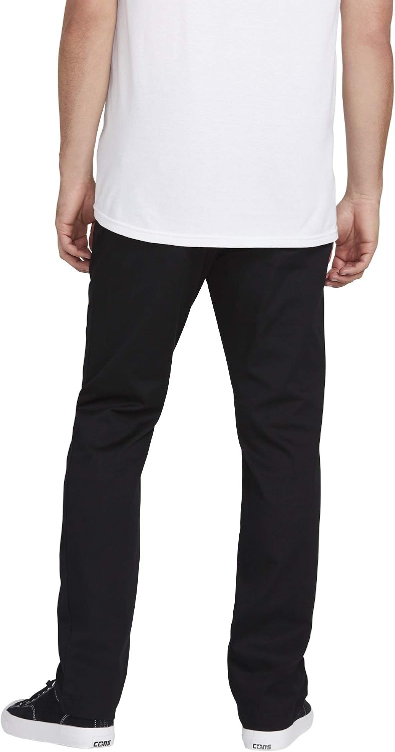 Volcom Mens Frickin Modern Stretch Chino Pant – Everyday Wear Slim Fit Stretch Twill Pants Black