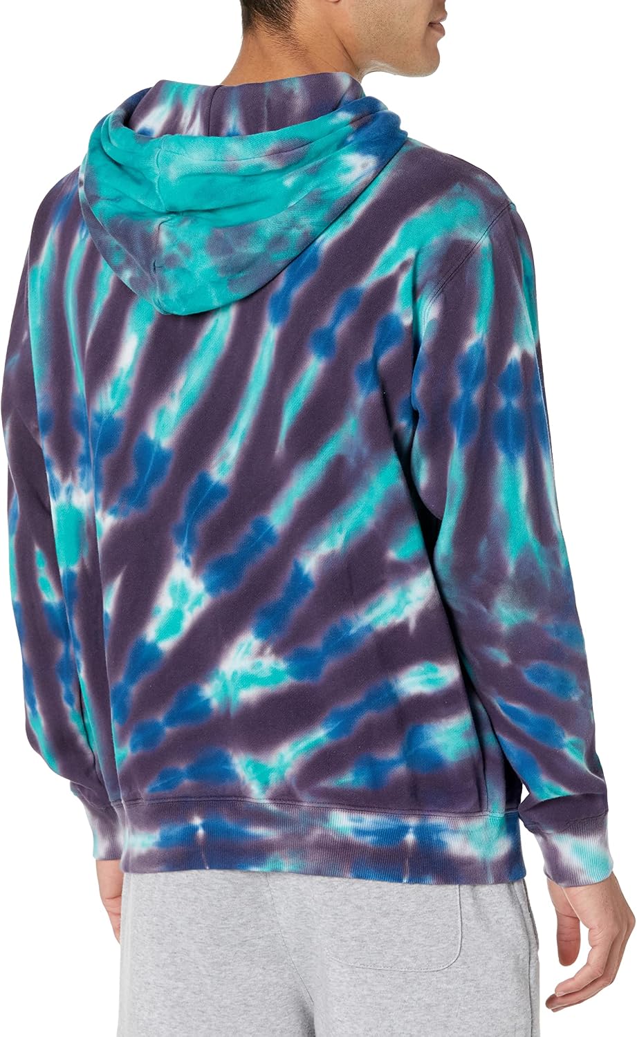Volcom Men's Iconic Stone Pullover Hoodie Fleece Sweatshirt Tie Dye Multi