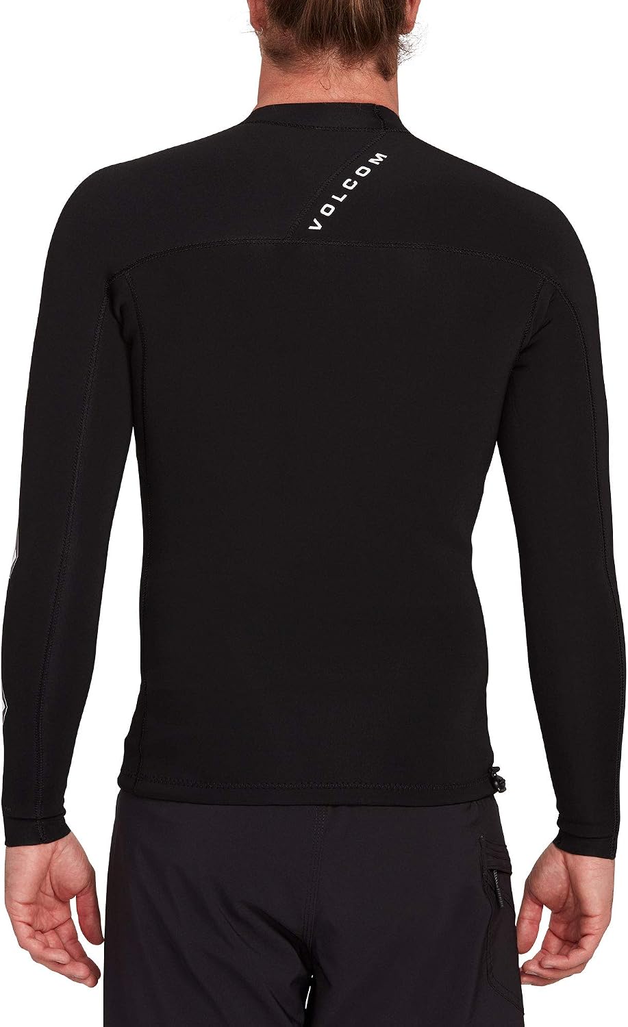 Volcom Men's Compression Fit Long Sleeve Rashguard – UPF 50+ Sun Protection, Quick-Dry Performance Shirt Caviar