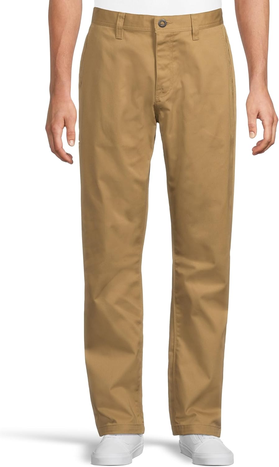 Volcom Men's Frickin Skate Loose Baggy Fit Chino Pants – Relaxed Tapered 17″ Leg Opening, 30″ Inseam Dark Khaki