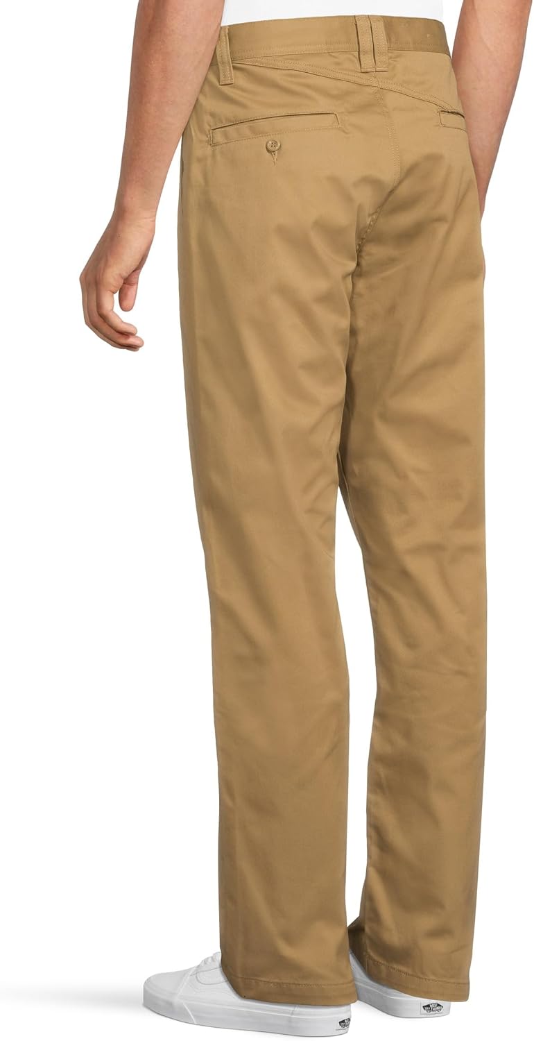 Volcom Men's Frickin Skate Loose Baggy Fit Chino Pants – Relaxed Tapered 17″ Leg Opening, 30″ Inseam Dark Khaki