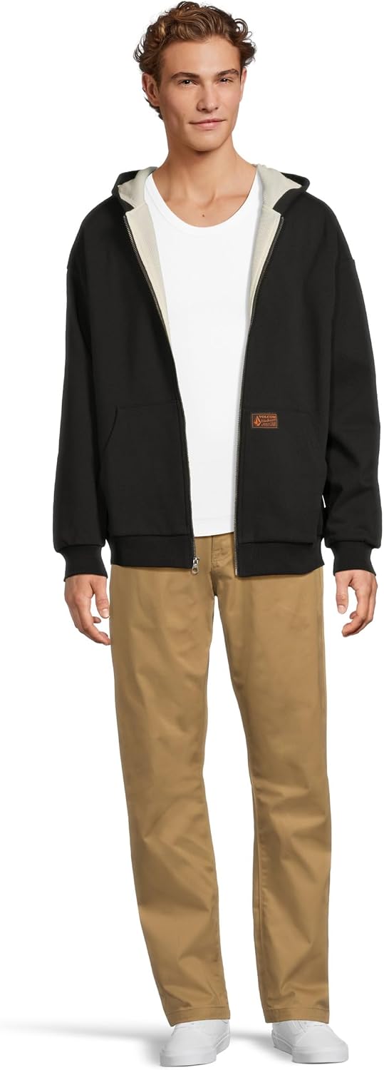 Volcom Men's Frickin Skate Loose Baggy Fit Chino Pants – Relaxed Tapered 17″ Leg Opening, 30″ Inseam Dark Khaki