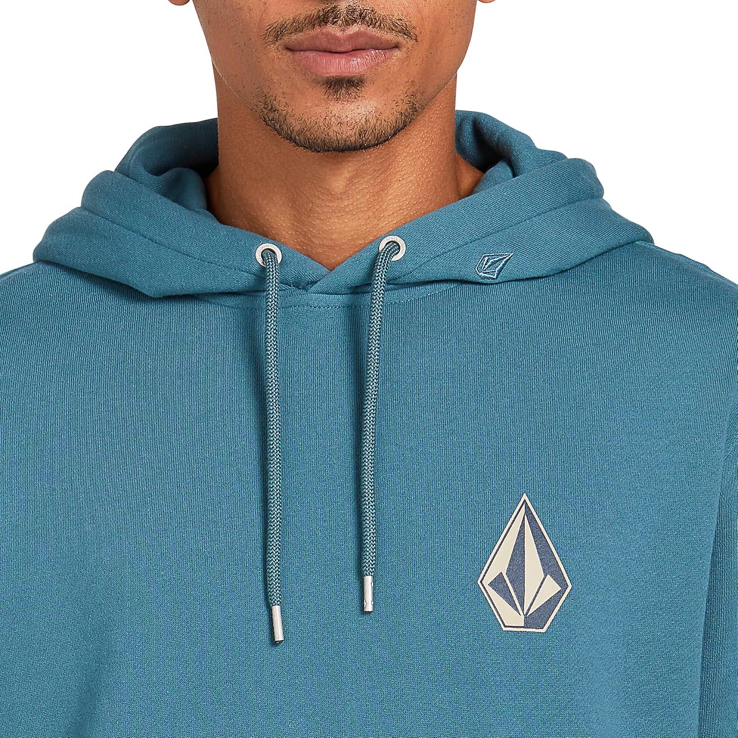 Volcom Men's Iconic Stone Pullover Hoodie Fleece Sweatshirt Hydro Blue