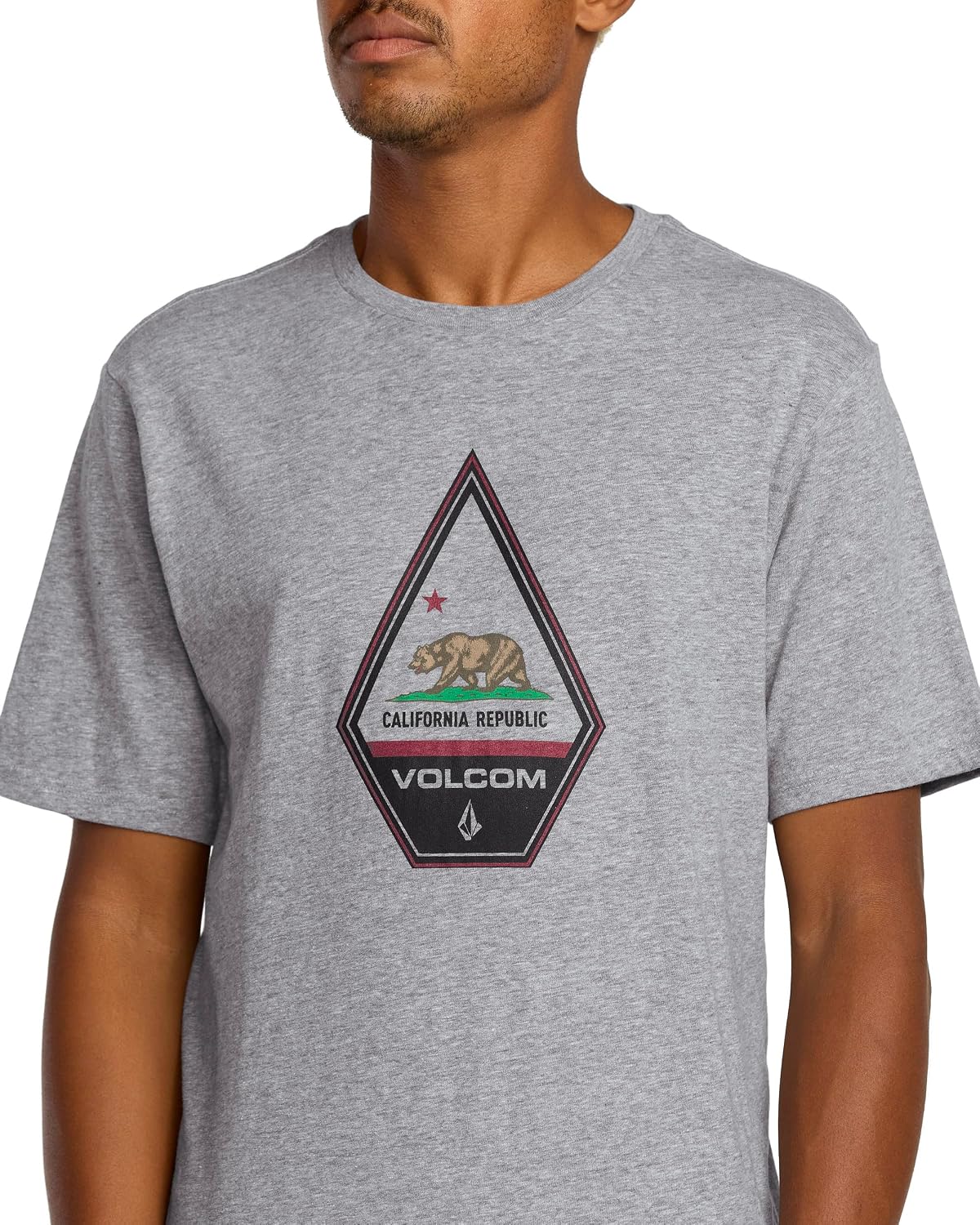 Volcom Men's California Dreaming Short Sleeve Tee Off White Heather