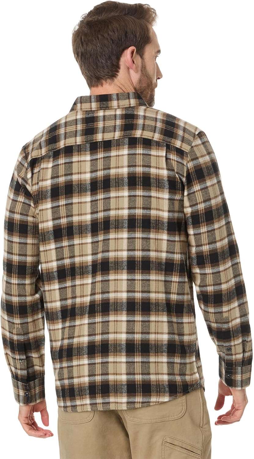 Volcom Men's Caden Plaid Long Sleeve Khaki