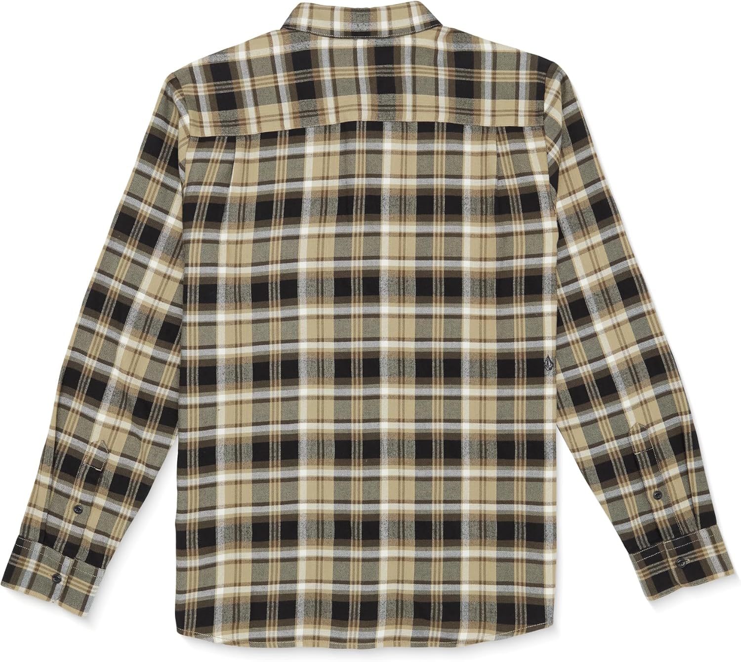 Volcom Men's Caden Plaid Long Sleeve Khaki