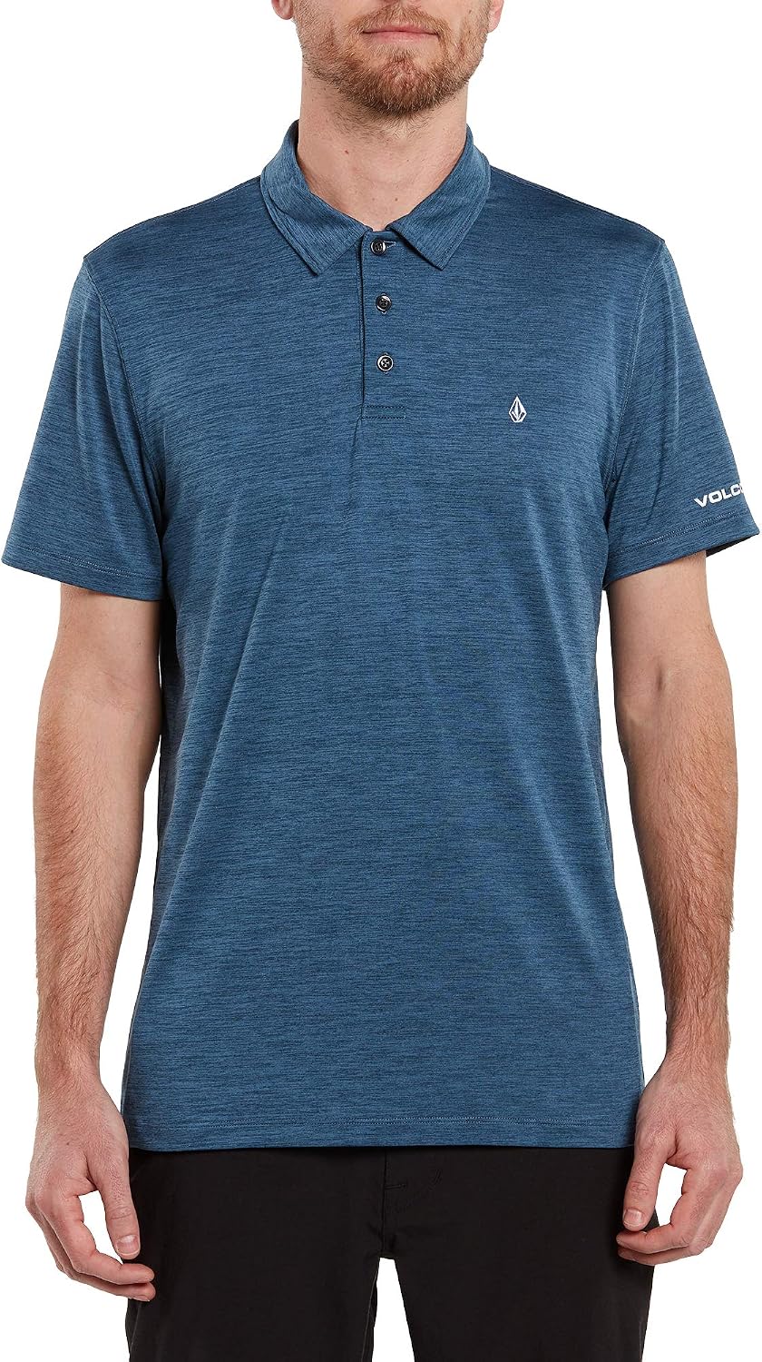 Volcom Men's Wowzer Hazard Performance Golf Polo Rinse