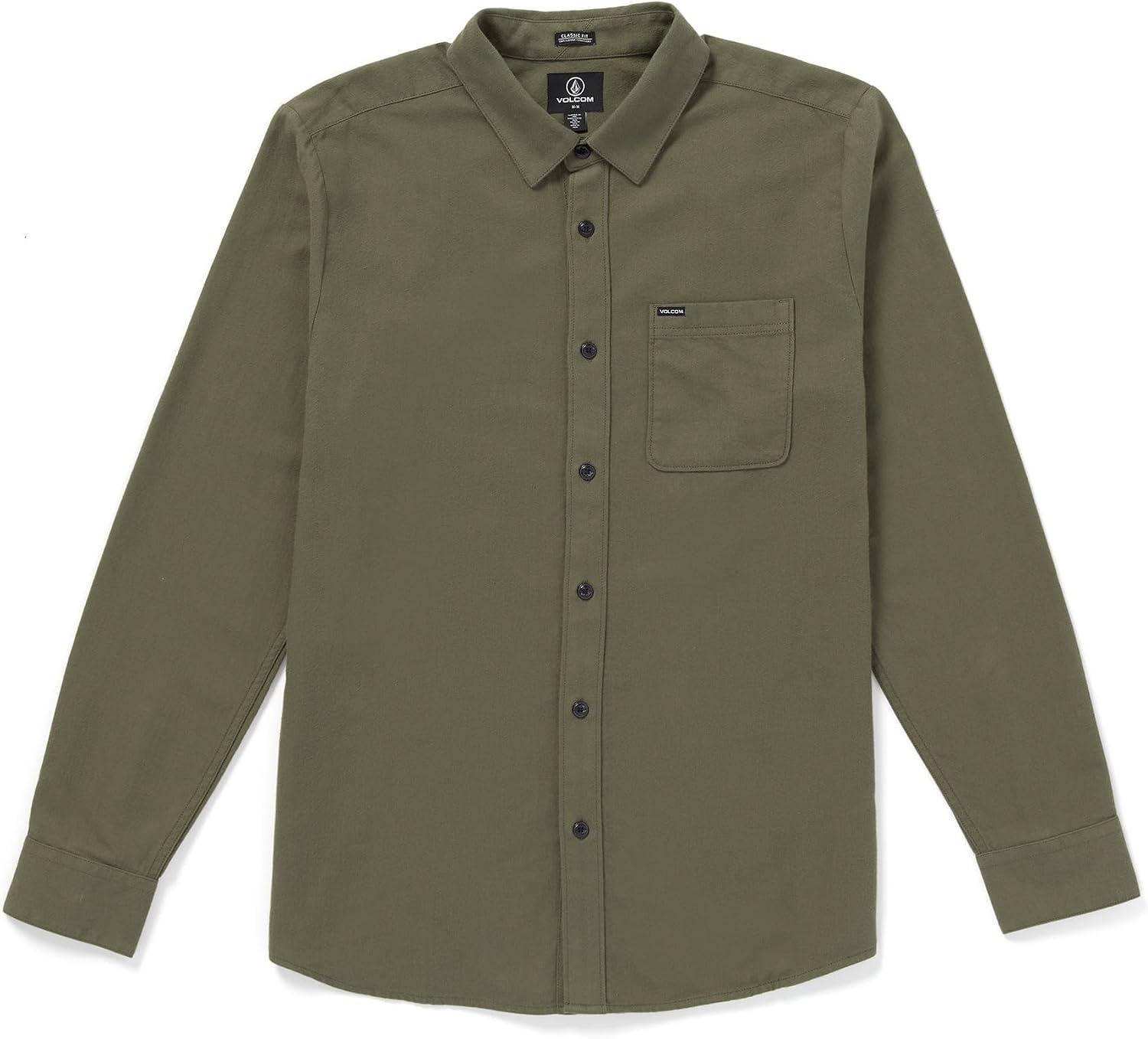 Volcom Men's Caden Plaid Long Sleeve Winter Moss