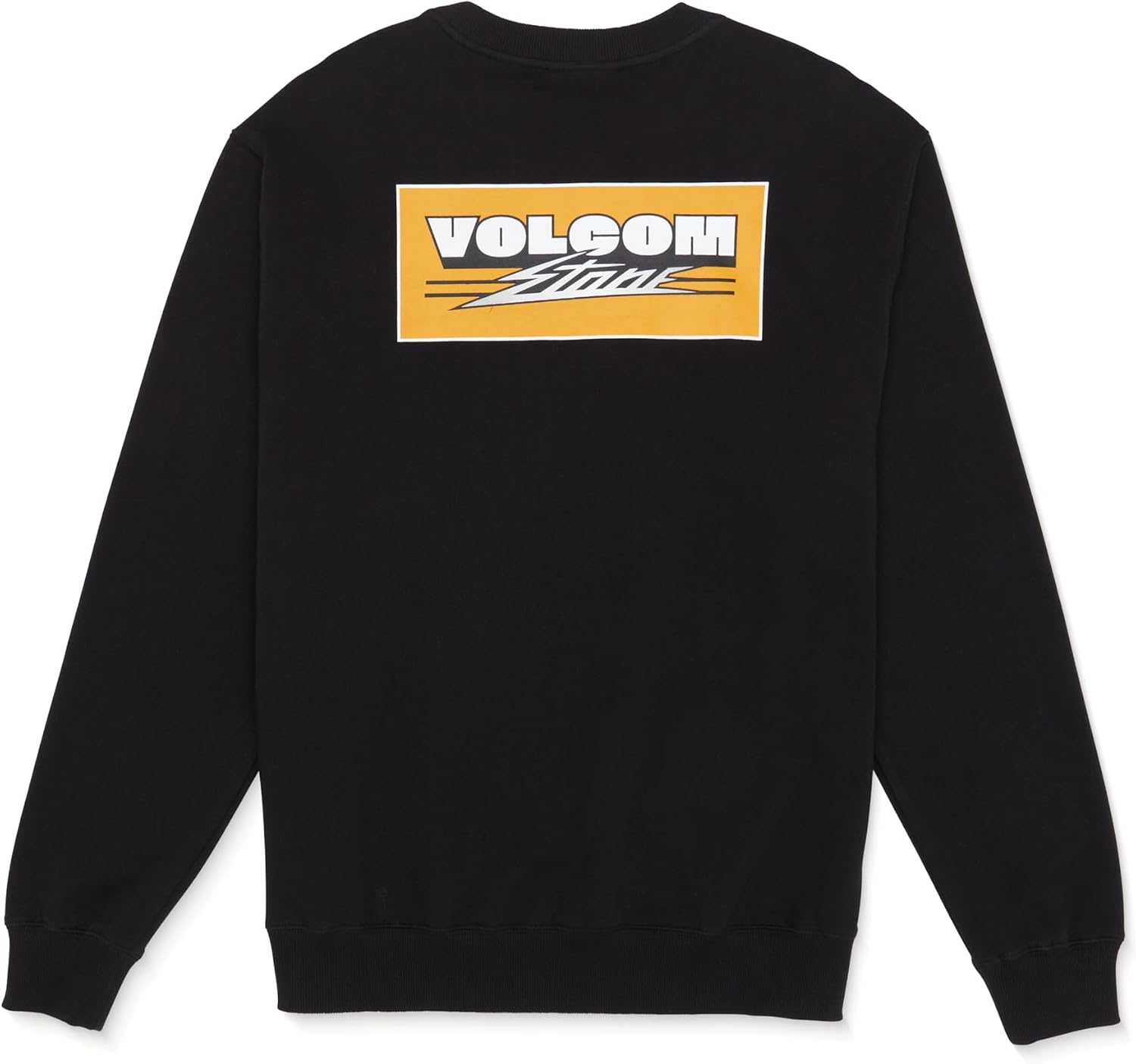 Volcom mens Roundabout Crew Fleece Sweatshirt – Soft Midweight Pullover Ribbed Cuffs Black Allostone