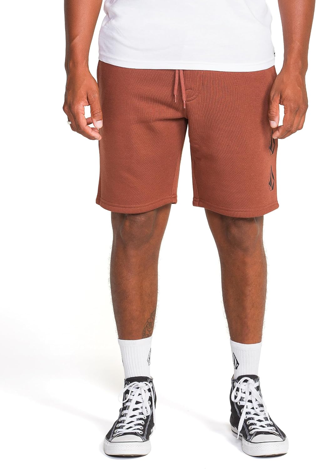 Volcom Men's Frickin Elastic Waist 19" Chino Short Cinnamon