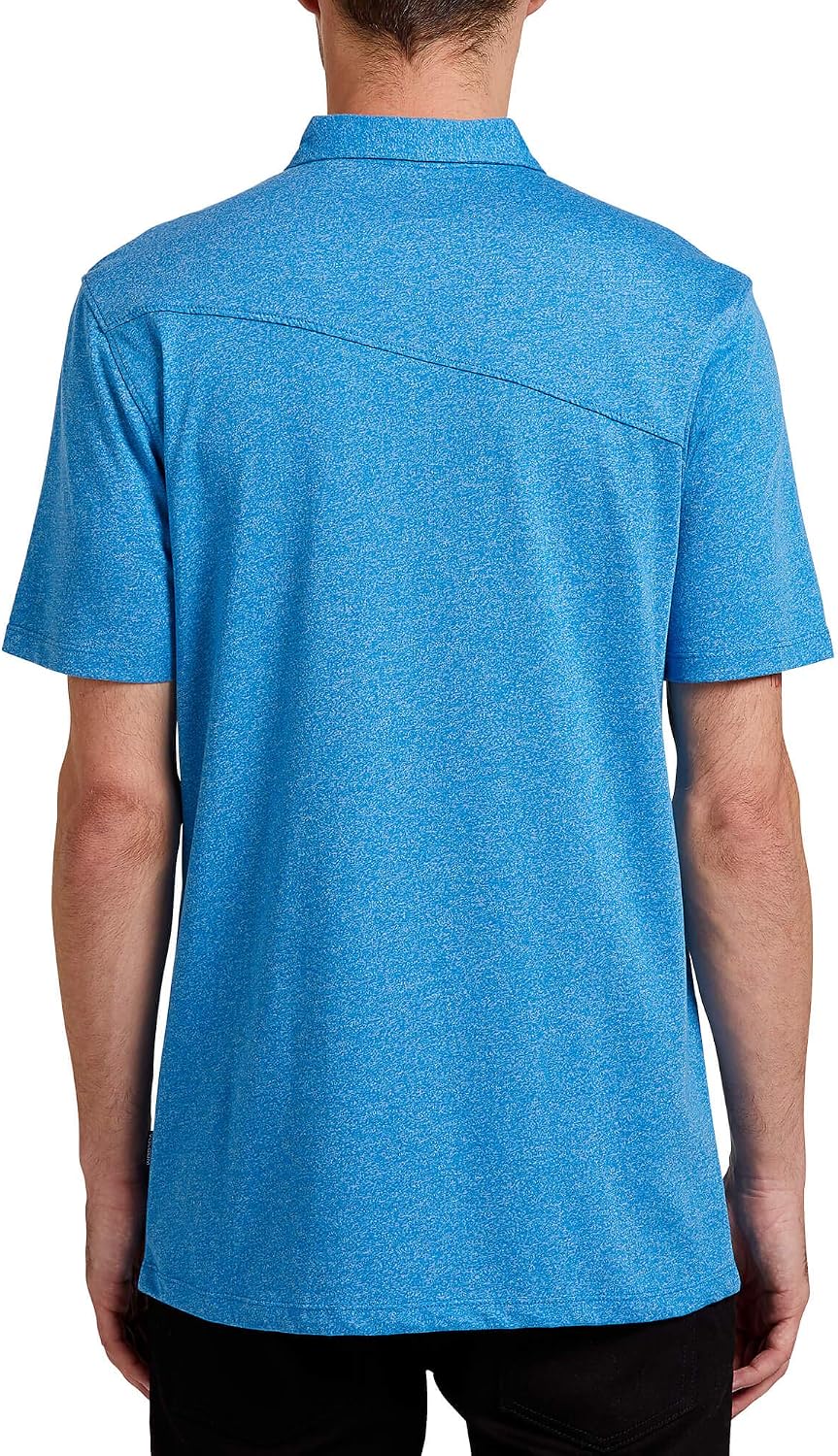 Volcom Men's Wowzer Modern Fit Short Sleeve Polo Shirt True Blue