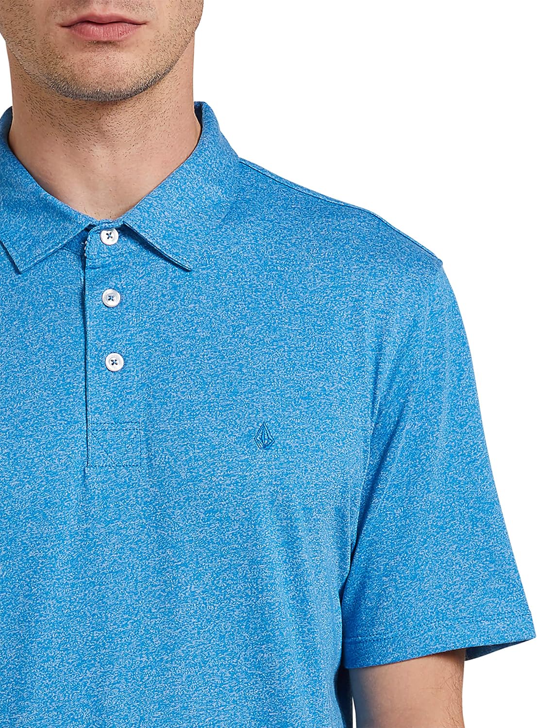 Volcom Men's Wowzer Modern Fit Short Sleeve Polo Shirt True Blue
