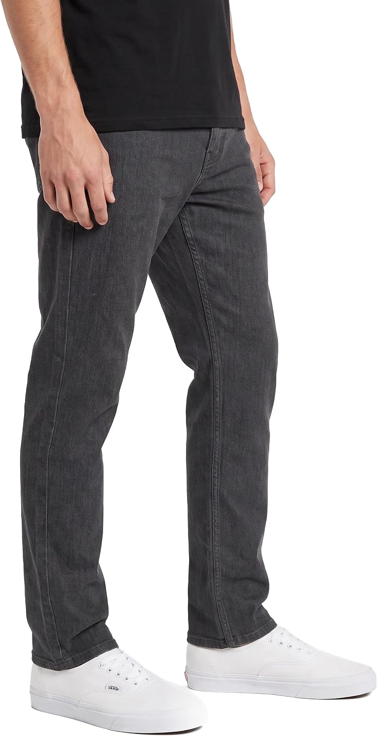 Volcom Men's Vorta Slim Fit Stretch Denim Jean V-grey