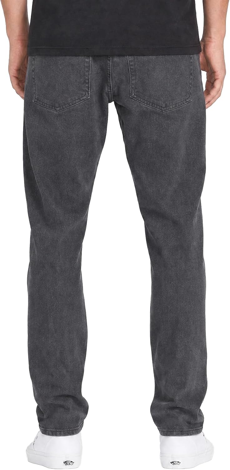 Volcom Men's Vorta Slim Fit Stretch Denim Jean V-grey