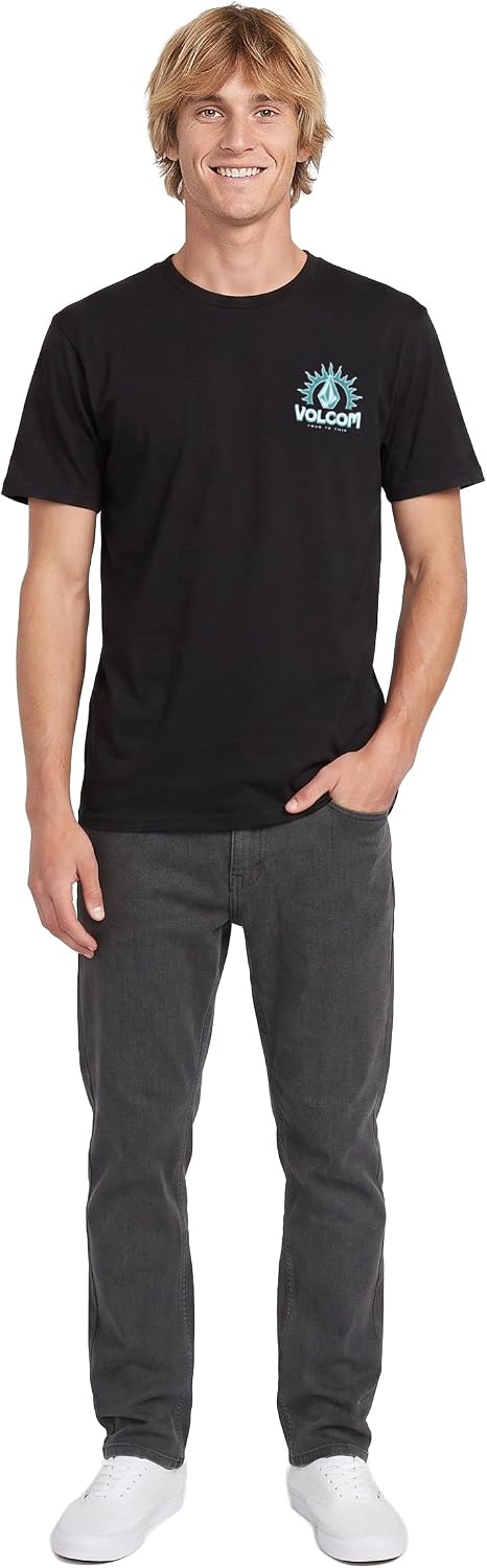 Volcom Men's Vorta Slim Fit Stretch Denim Jean V-grey