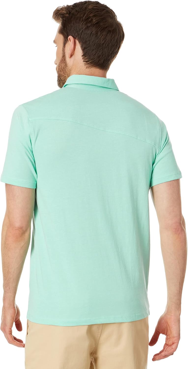 Volcom Men's Wowzer Modern Fit Short Sleeve Polo Shirt Ice
