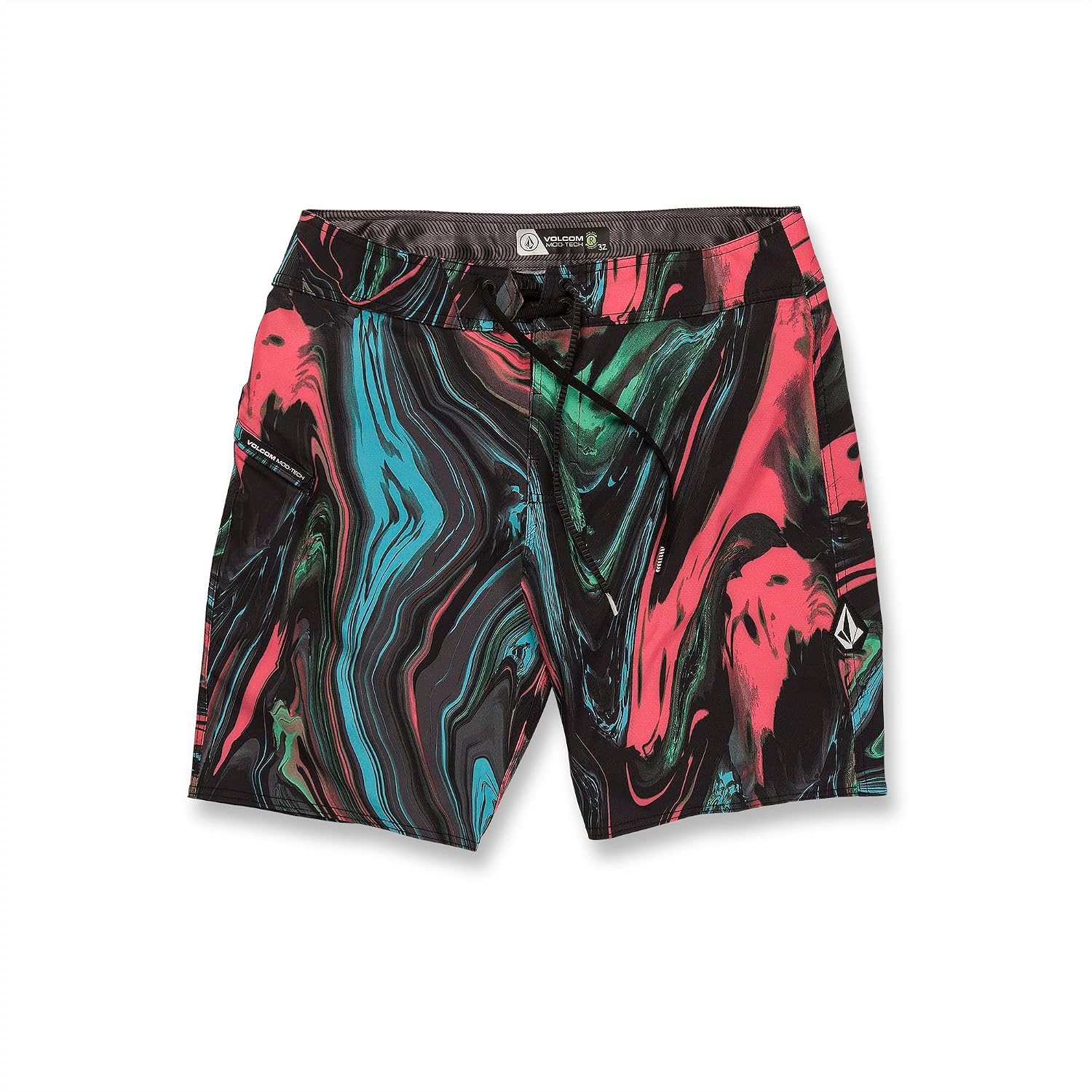 Volcom Men's 19" Mod-Tech Board Shorts- Performance UPF 50+ Sun Protection Quick-Dry Swim Bottoms Pitch