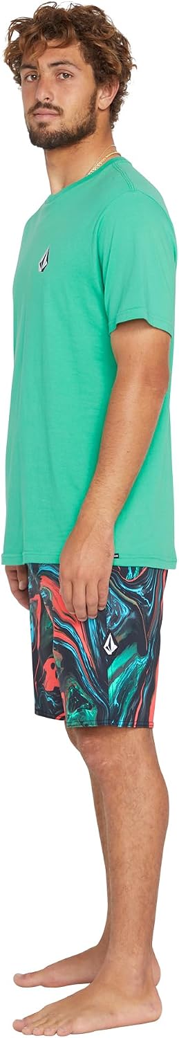 Volcom Men's 19" Mod-Tech Board Shorts- Performance UPF 50+ Sun Protection Quick-Dry Swim Bottoms Pitch