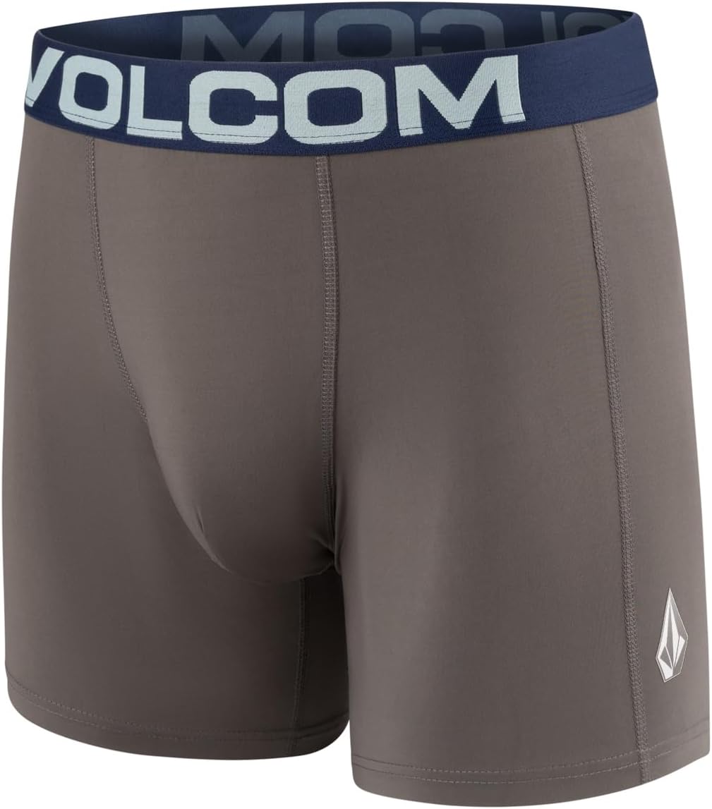 Volcom Mens Boxer Briefs Poly Spandex Performance Boxer Briefs Underwear with Comfort Flex Side Panel- Sleek Modern Look BlueNavyGreyQuora