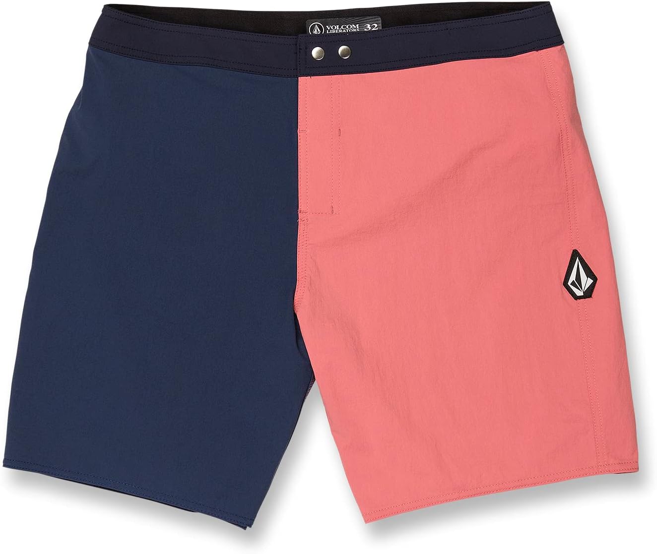 Volcom Men's 18" Boardshorts – Stretch Swim Trunks with Drawstring Waist and Back Flap Pocket Baja Indigo