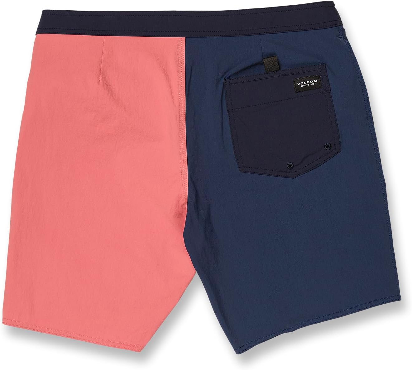 Volcom Men's 18" Boardshorts – Stretch Swim Trunks with Drawstring Waist and Back Flap Pocket Baja Indigo