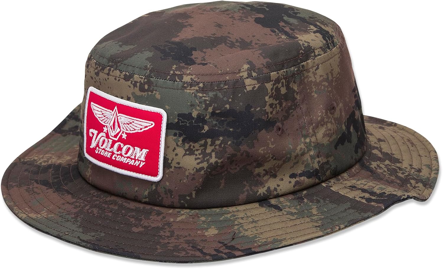 Volcom Men's Froth Bucket Hat – Lightweight Wide Brim Sun Hat Green Combo