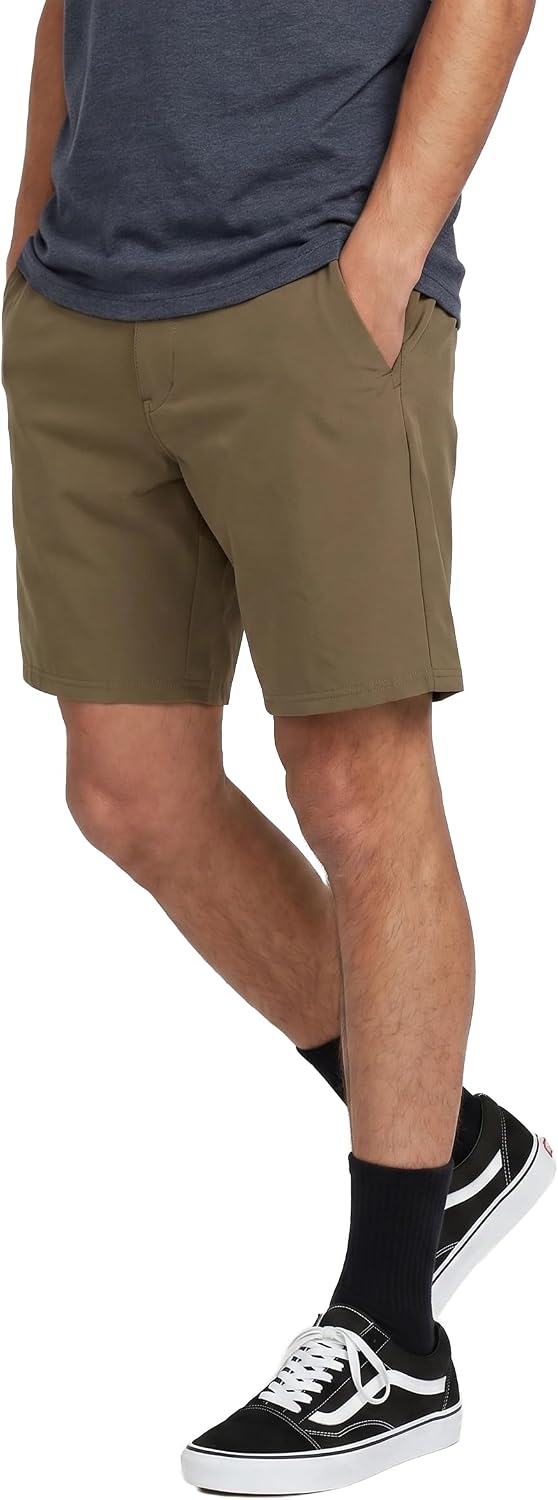 Volcom Men's Regular Frickin Cross Shred 20" Hybrid Water Repellent Short Sage Leaf